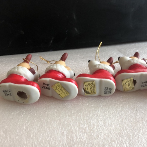 Vintage Homco ceramic Reindeer Christmas ornaments-5pcs - Picture 9 of 9